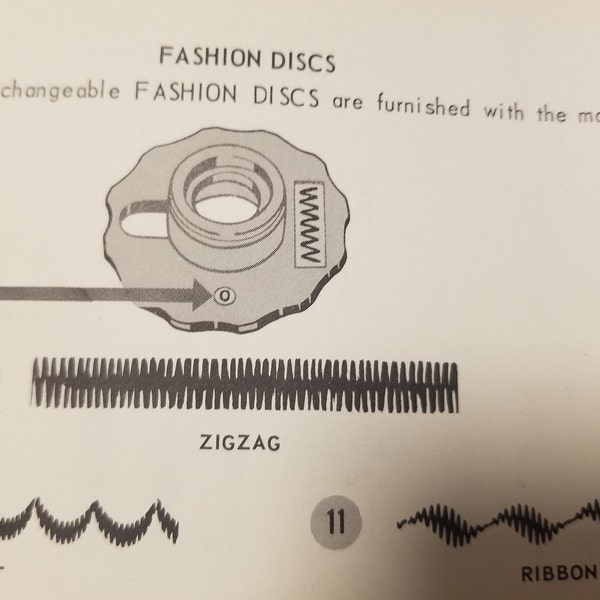 Vintage Singer Top Hat Cam 14 COMB STITCH Fashion Accessory Disc Sewing