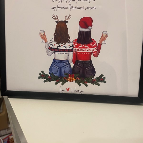 Personalized Friends Christmas Gift, Best Friends Christmas Print ...
