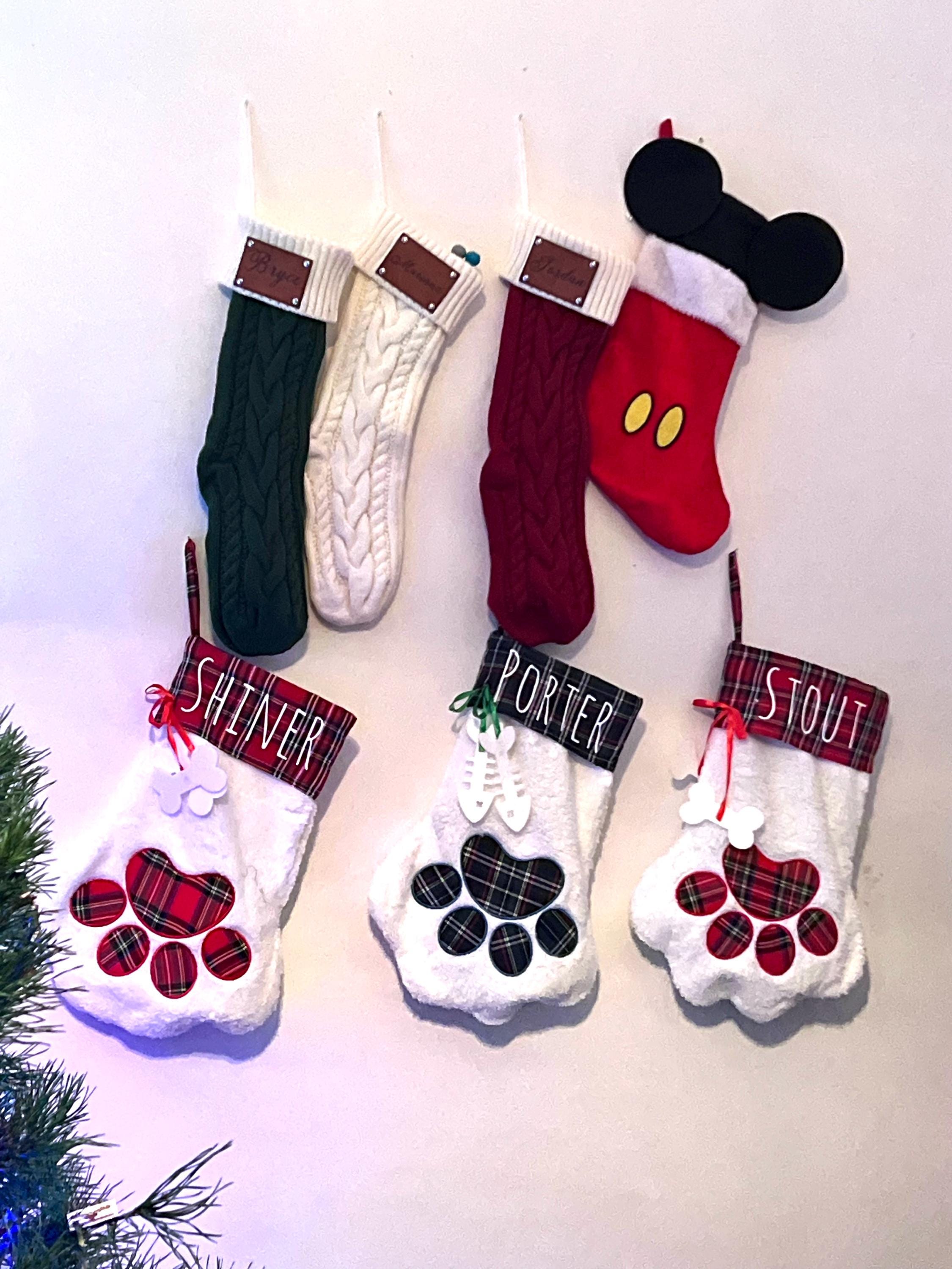 Personalized Pet Stockings,Custom Christmas Stocking,Dog Cat Paw Stocking,Holiday Stockings,Christmas Gift,2025 Family Stocking,Xmas Decor