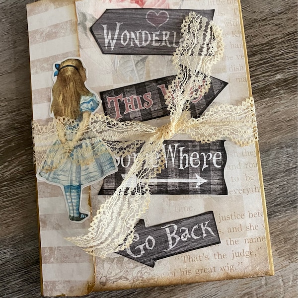 Alice in Wonderland, Junk Journal Kit, Shabby Chic, Pastel, My Porch ...