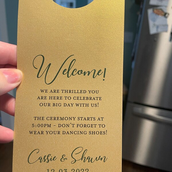 Do Not Disturb Door Hanger • Wedding Do Not Disturb Sign With Welcome ...