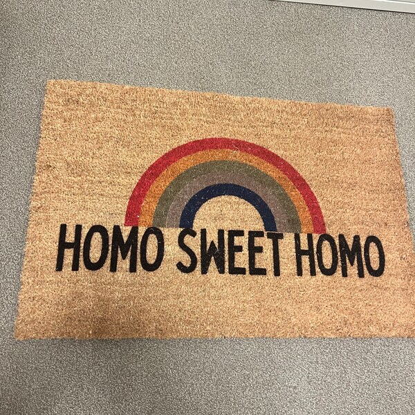 Welcome Homos Rug Homo Sweet Homo Doormat: Funny Gay Pride Welcome Mat - Etsy