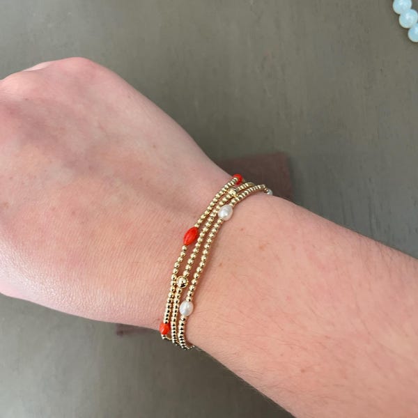 My Sister's Cottage | Waterproof | Chunky Freshwater Cultured Pearl Station Bracelet
