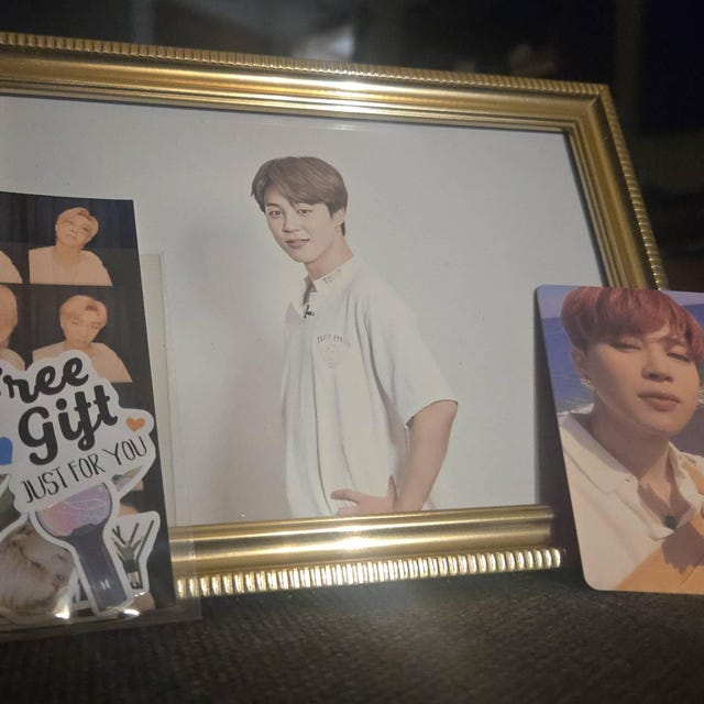 B T S J-I-M-I-N Park Rookie Actor of the Year Gold Frame - BTS Fan