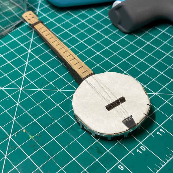 Mini Bluegrass Instrument Template Bundle | Banjo, Dulcimer, Guitar ...