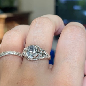 Andrea Jewelers Sz 7 Sterling Silver 925 CZ Cubic Zirconia Wedding Band
