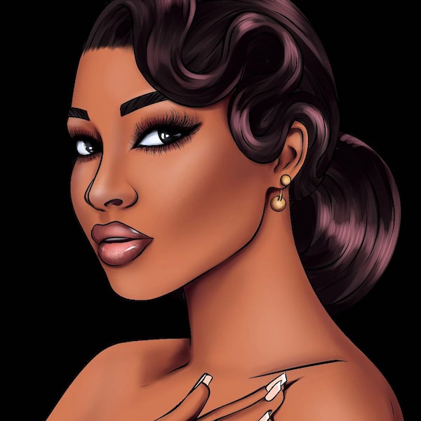 Melanin Queen Clipart Black Girl Magic PNG African American Woman With ...