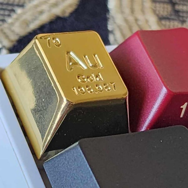 Periodic Table Element Keycap: Gold, Silver, Copper Artisan Key Cap - Etsy