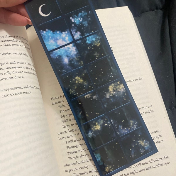 Night Sky & Fireflies | Celestial Window Bookmark - Etsy