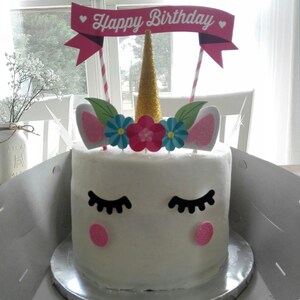 unicorn party unicorn party decorations unicorn cake topper etsy