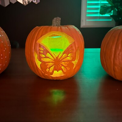Butterfly Pumpkin Stencil, Butterfly Printable Pumpkin Stencil, Jack O ...