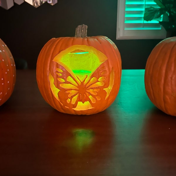 Butterfly Pumpkin Stencil, Butterfly Printable Pumpkin Stencil, Jack O ...
