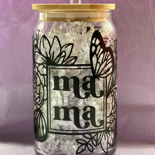 Mama • 16oz Glass Can Cutfile, Svg Dxf Png File Digital Download - Etsy