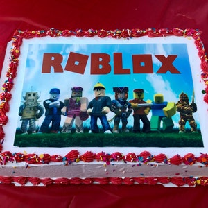 Roblox Edible Cake Topper Image Frosting Sheet Roblox Etsy - best roblox cake decorations of 2020 top rated reviewed