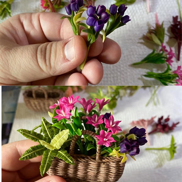 5 Miniature Poinsettia Bunch of Flower,miniature Red Color Flower ...