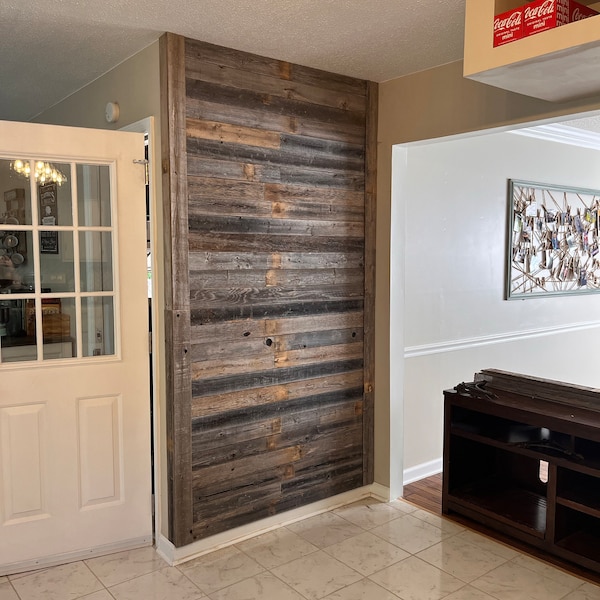 Real Weathered Wood Planks - Rustic Reclaimed Barn Wood Paneling Accent ...