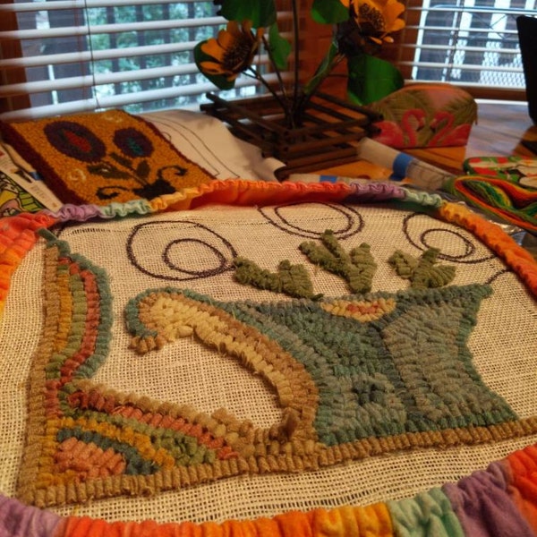 RUG HOOKING KIT - Flowers for Lucy - Etsy