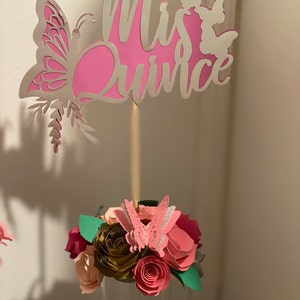 Mis Quince Birthday Cut File Butterfly Sweet 15 SVG Cake Topper ...