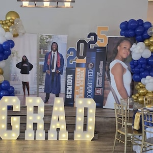 Custom Birthday Retractable Banner Stand INCLUDED with full color print | Adjustable banners| Girl party, Sweet 16, Quinceanera