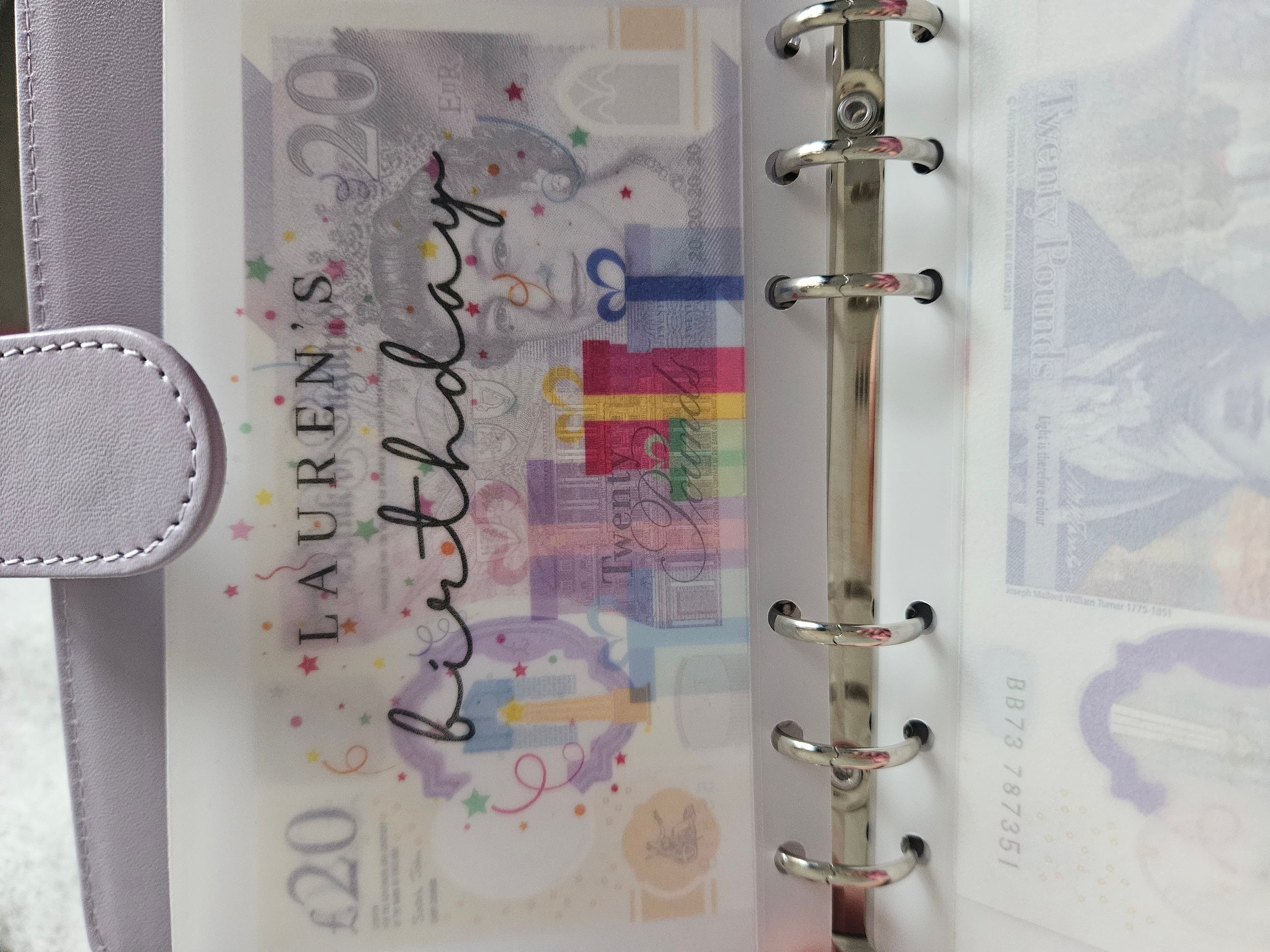 💖Buy More Save More💖Personalised Birthday Vellum Wallets, Cash Stuffing, Budgeting