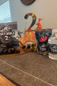 Jurassic Birthday Party Bundle Kit Printable Dinosaur Birthday chip bag labels Dino party Kit Bundle