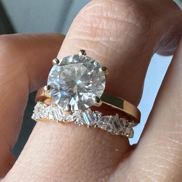 Art Deco Custom Ring Setting Semi Mount Rose Gold Ring Setting Yellow ...