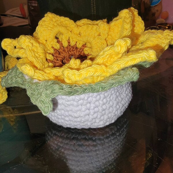 Crochet Flower Pot Pattern Crochet Sunflower Coasters Crochet for