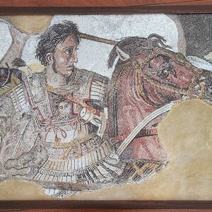 アレクサンドロス大王の複製モザイク、ポンペイの古代ギリシャの戦いの