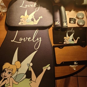 Custom Tinkerbell Car Mat Accessory Set Etsy UK