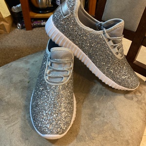 Women Glitter Low Top Sneaker Air Cushion Stylish Bling Bling - Etsy