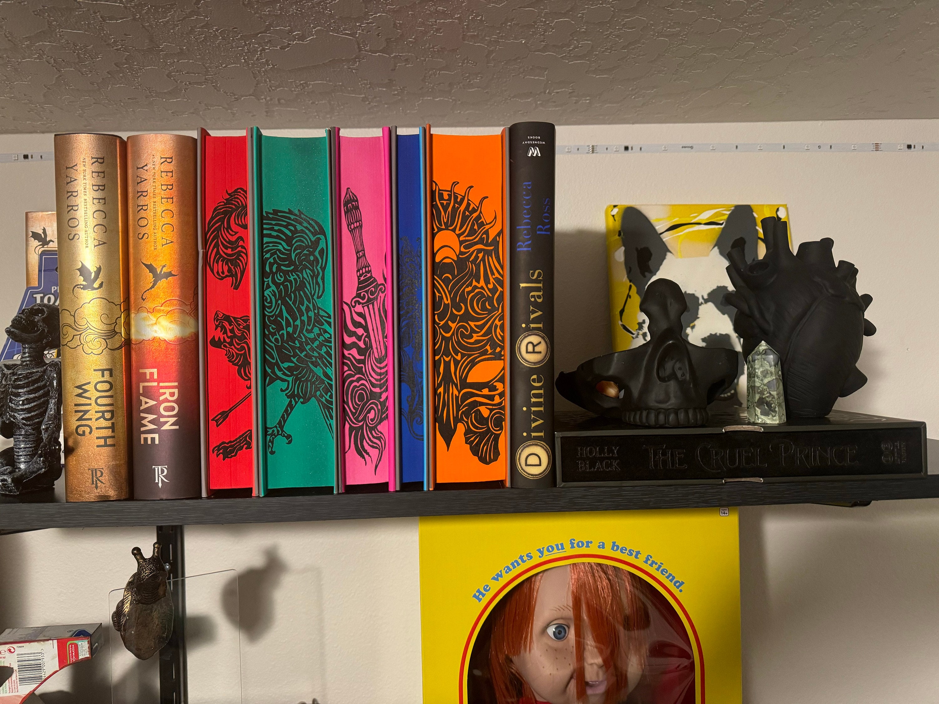 A Court of Thorns and Roses series by Sarah J Maas with Custom Stenciled & Sprayed Edges