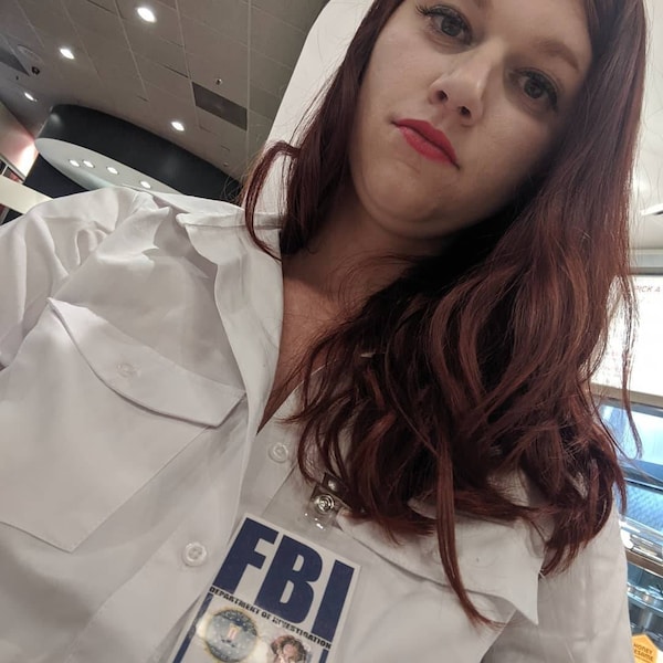 X FILES Dana Scully FBI ID Badge Name Tag Card Laminate Costume Cosplay ...