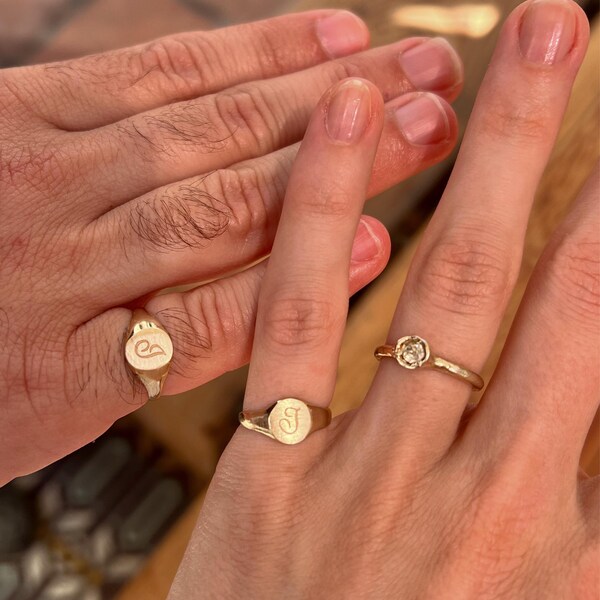 14K Yellow Gold Bezel Set Lab Grown Round Diamond Wedding Band ...