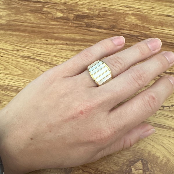 Silver Metal Infinite circle statement ring. main image 0