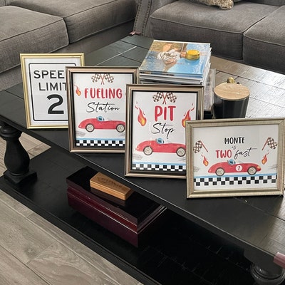 Fueling Station Race Car Sign Race Car Birthday Party Sign Two Fast ...