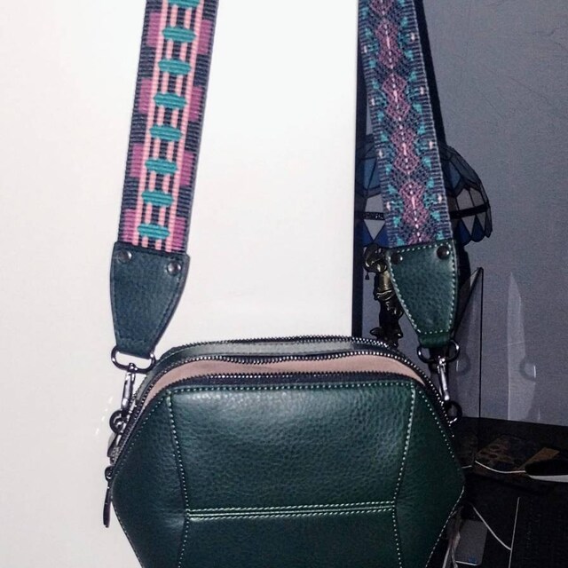 Womens Green Crossbody Bag, Vegan Leather Bag, Minimalist