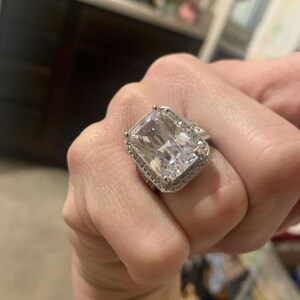 JeweBella Anelli Donna Argento 925 Regolabili Anello Argento Fidanzamento Donna Anelli Zirconi Cubici Shiny Anelli Coppia Argento Anelli Matrimonio Anelli Promessa Regalo di Anniversario