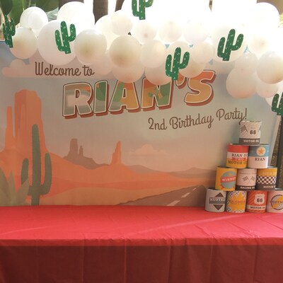 DIY Personalizable Radiator Springs Vintage Cars Birthday Party ...