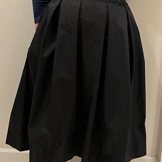 Midi Skirt With Pleats Elegant A Line Womans Skirt Classic Black Knee Length Skirt With Pockets Cocktail Skirt different Colors Etsy