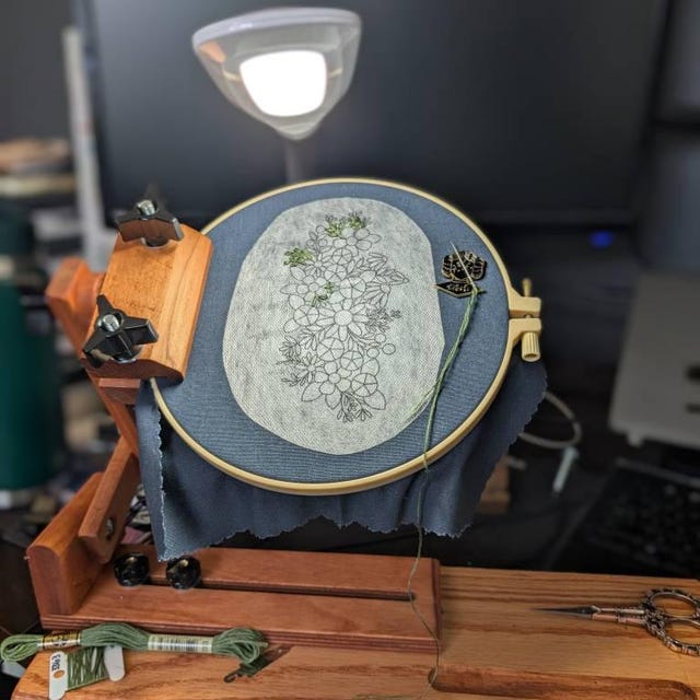ZFCL A | K's Creations Stained Adjustable Z-frame Lap Frame