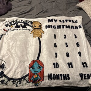 Nightmare Before Christmas Milestone Blanket Etsy Canada