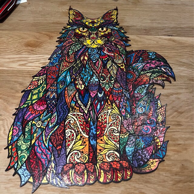 Unique Jigsaw Puzzles Welsky 3D Vision Cat Wooden Puzzle - 300 Piece ...