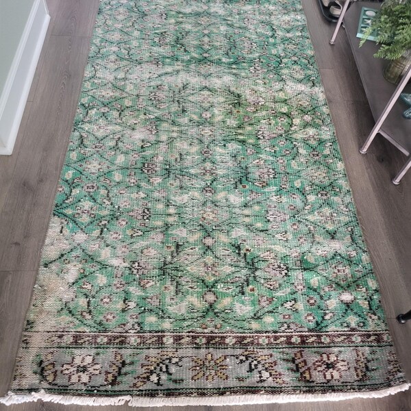 Turkish Herki Rug, Vintage Handmade Rug Runner, Hallway Rug, Entryway ...