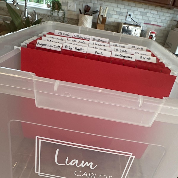 Precut File Cabinet Labels: Home Filing System, Cardstock or Sticker - Etsy