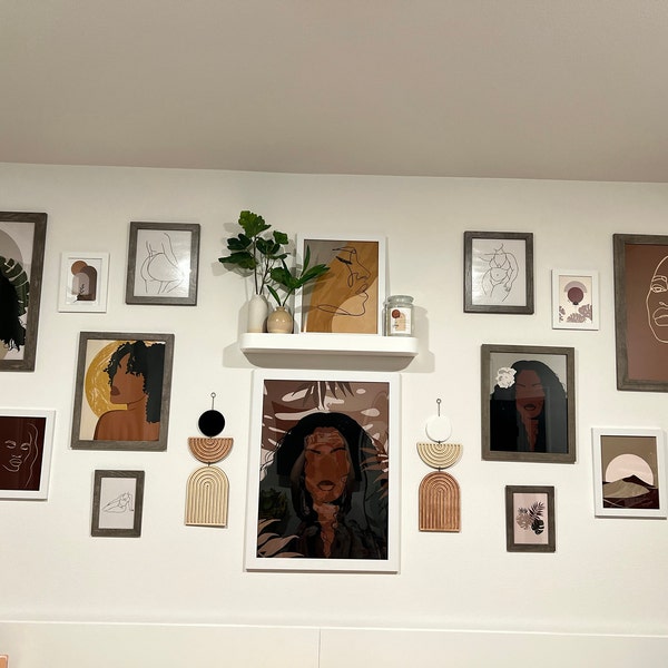 Set of 3 Prints, Black Woman Print, African American Wall Art, Digital ...