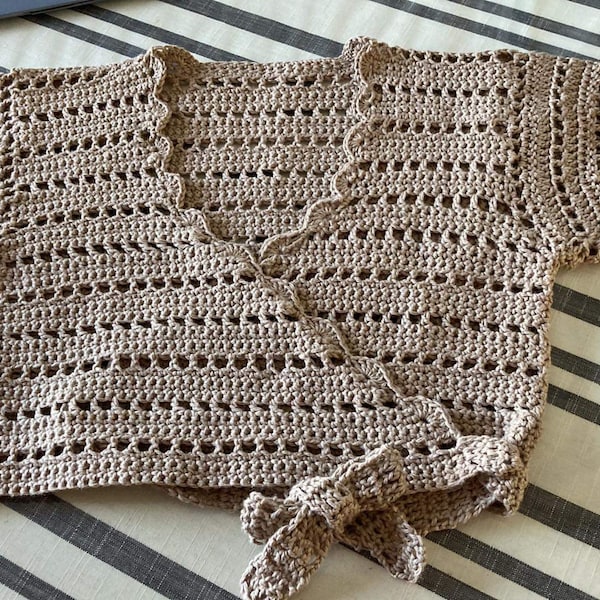 Island Wrap Top Crochet Pattern/crochet Cardigan Pattern/ Easy Beginner ...