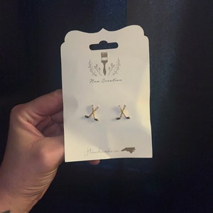 Hockey Studs, Hockey Earrings, Hockey Mom, Hockey Jewelry, Hockey Coach, Coach Gift, Sports Fan Studs, NHL Studs, NHL Jewelry