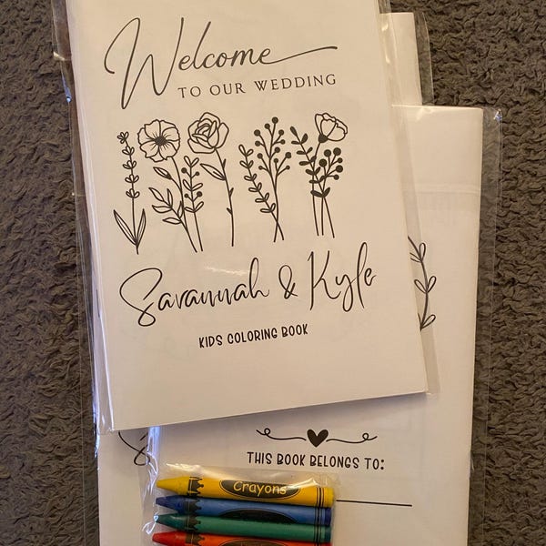 Wedding Kids Coloring Book Sign Template, Coloring Book Sign for ...