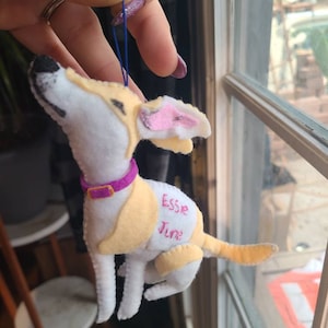 Custom Dog Ornament, Personalized Dog Ornament, Felt Dog Ornament, Dog Christmas Ornament, Dog Christmas Gift, Dog Memorial Ornament