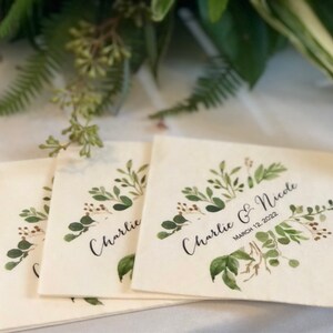 Greenery Wedding Paper Placemats Printed Paper Placemats - Etsy